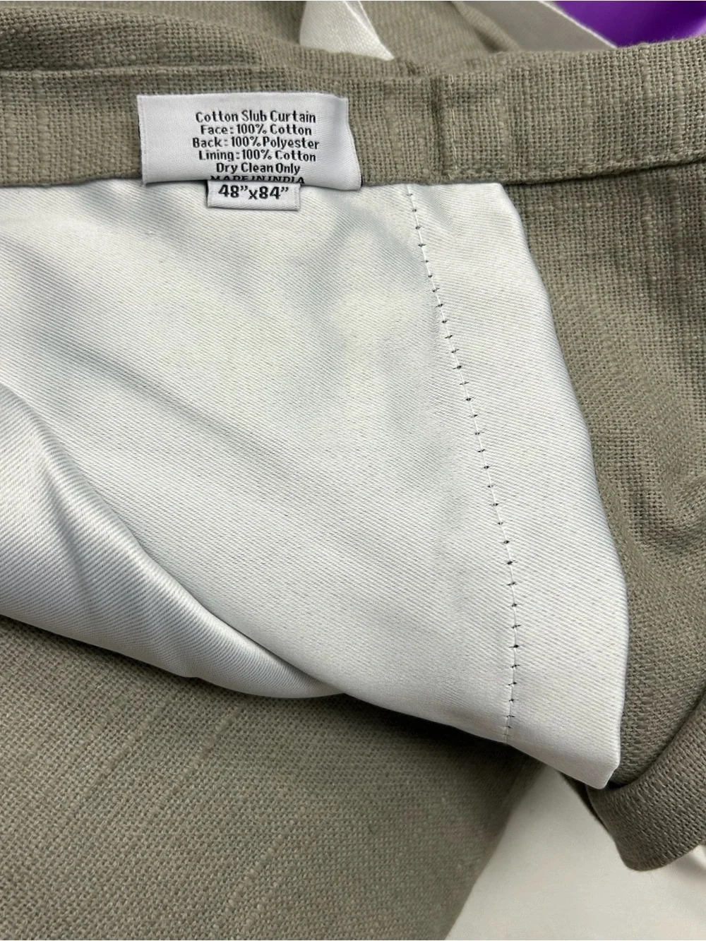 QUINCE Set Of 2 48x84 Cotton Slub Room Darkening Curtains Grey 9718
